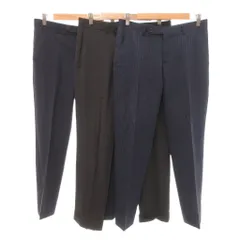 ザ・スーツカンパニー THE SUIT COMPANY 美品 3本セット パンツ スラックス M 紺 ネイビー 黒 ブラック 無地 ストライプ柄 /SJのサムネイル