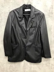 Bershka ベルシュカ 6365/085/800 フェイクレザー テーラード ジャケット sizeL/黒 ◆■ レディースのサムネイル
