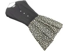 CARVEN カルヴェン 花柄 切替 Aライン ワンピース sizeS/黒 ■◆ レディースのサムネイル