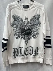 PHILIPP PLEIN (フィリッププレイン) オム メッシュ レイヤード ヴィンテージ デザインテープ ストーン グラフィック スウェット L (L)のサムネイル