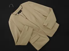 TRANS WORK トランスワーク ノーカラー ジャケット size38/ベージュ ◇■ レディースのサムネイル