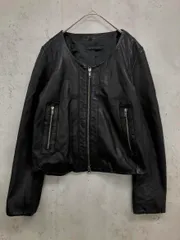 CROON A SONG クルーンアソング 羊皮 レザー ブルゾン ジャケット size36/黒 ■■ レディースのサムネイル