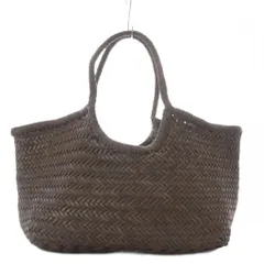 ドラゴン DRAGON ナンタケット バスケット Nantucket Basket かごバッグ メッシュ 編み込み レザー ブラウン /YO37のサムネイル