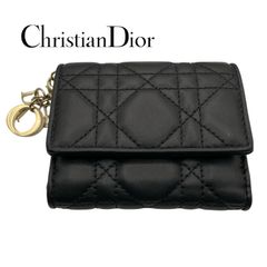 新品未使用】Dior ロータスウォレット ブラック ラムスキン 三つ折り