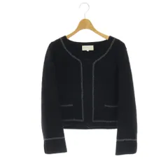 マッキントッシュフィロソフィー MACKINTOSH PHILOSOPHY ツイード ジャケット アウター ノーカラー 36 紺 黒 /NR ■OSのサムネイル