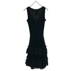 ALEXANDER McQUEEN アレキサンダーマックイーン ノースリーブフリルワンピース  ブラック XSのサムネイル