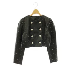 ダーリッチ Darich 24AW ドットレザーショートジャケット ノーカラー アウター F 黒 白 /NR ■OSのサムネイル
