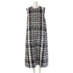 ドゥロワー 23AW WINTER1 OCTOBER BOUCLETWD NSNCOP ツイード ブークレ ノースリーブ ワンピース ドレス 6526-299-1404 ブラック 36【中古】のサムネイル