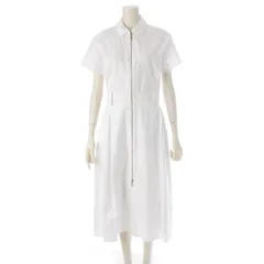 エルメス 24SS コットン ジップアップ モザイク シャツ ワンピース ドレス ホワイト 36【中古】のサムネイル