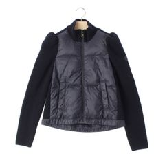 MONCLER ニット切替 ダウンジャケット M 紺 - メルカリ