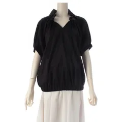 ドゥロワー 25SS M.SUMMER2 コットン ギャザーカラー ブラウス カットソー 6517-299-0752 ブラック【中古】のサムネイル