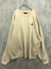ALAND エーランド ユニセックス クルーネック Alogo 刺繍 ニット セーター sizeL/アイボリー ◇■ レディース