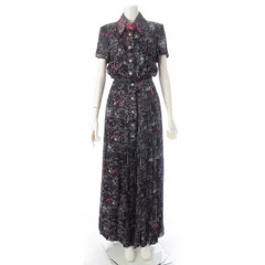 シャネル 20S シルク スパンコール 総柄 ワンピース ドレス 332/333 セット P63992 ブラック レッド 34【中古】のサムネイル