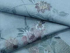 平和屋着物＊夏物　中国三大刺繍　スワトウ刺繍　総刺繍　訪問着　紗紬　更紗花文　正絹　逸品　CABH3905thのサムネイル