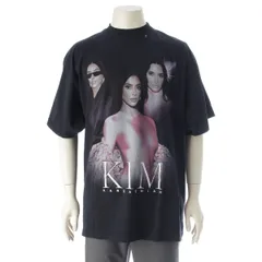 バレンシアガ 25SS KIM K SHRUNK キムカーダシアン オーバーサイズ クルーネック トップス ヴィンテージ加工 831305 ブラック 2【中古】のサムネイル