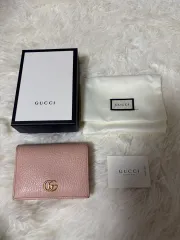 グッチ マーモント GG 二つ折り財布 ピンク