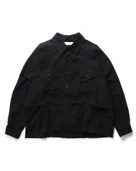 Maison Margiela ショールカラーピーチスキンジャケット ブラック