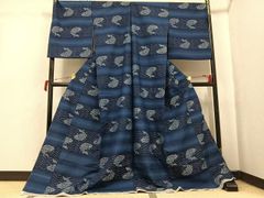N45「片野絞り」民藝 希少コレクション藍染絞り職人 片野元彦 綿炬燵掛