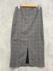 B:MING by BEAMS ビームス フロントスリット チェック タイト スカート sizeM/グレー ◇■ レディースのサムネイル