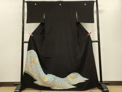 平和屋着物∞男性　長羽織　紬地　格子　幾何学文　正絹　逸品　未使用　CABG3661ua 平和屋着物∞男性 長羽織 紬地 格子 幾何学文 正絹 逸品 未使用