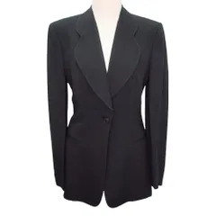 エンポリオアルマーニ EMPORIO ARMANI 長袖 ジャケット ショールカラー フォーマル シングルボタン 38 Mサイズ相当 ブラック k385510 0417のサムネイル