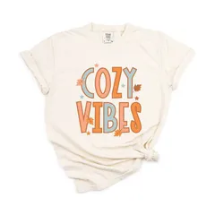 Simply Sage Market レディース トップス Tシャツ Simply Sage Market Cozy Vibes Distressed Garment Dyed Tees Ivoryのサムネイル
