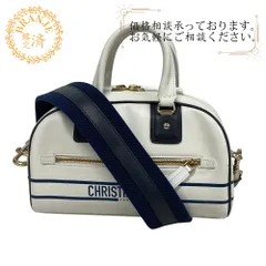 Christian Dior/クリスチャンディオール ボウリングバッグ 83-MA-0212X ヴァイブ レザー ハンドバッグ ミニボストン ホワイト ブランド 鞄のサムネイル