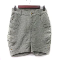 メルシーボークー mercibeaucoup ショートパンツ ハーフ 総柄 0 XS 緑 カーキ /YIのサムネイル