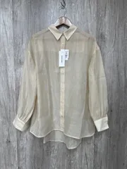 美品 MONO-MART モノマート タグ付 接触冷感 速乾 シアー シャツ sizeF/ベージュ ■◇ レディースのサムネイル