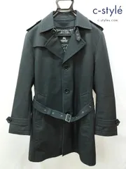 T860 [人気] BURBERRY BLACK LABEL バーバリーブラックレーベル トレンチコート L ブラック BMA 14-313-09 | ★のサムネイル
