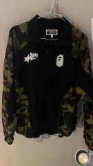 A BATHING APE アベイシングエイプ ウィンドブレーカー カモフラ ジップアップ ジャケット Sのサムネイル