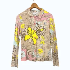 クリスチャン ラクロワ Christian Lacroix ブラウス 長袖 花柄 総柄 Lサイズ ベージュ系 1003219のサムネイル
