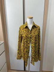 着用1回のみ美品 サイズ16Y】WOLF&RITA 長袖シャツ 総柄 レース襟 