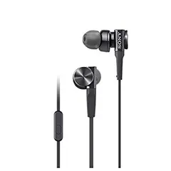 ソニー イヤホン 重低音モデル MDR-XB75AP : カナル型 リモコン・マイク付き ブラック MDR-XB75AP B