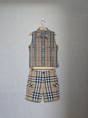 BURBERRY キッズ 140 ストライプ ノースリーブ パンツ セット - メルカリ