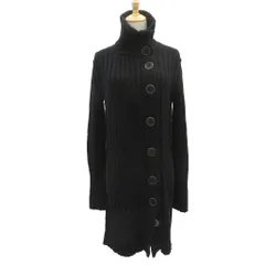 ドルチェ&ガッバーナ ドルガバ DOLCE&GABBANA リブニットカーディガン カシミヤ 40 黒 ブラック スタンドカラー ロング丈 /YS7 ■GY57のサムネイル