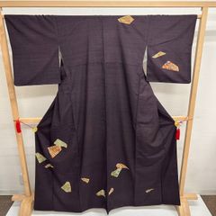小紋着物 単衣 広衿 正絹 Mサイズ 裄67.5cm 丈162.5cm - メルカリ