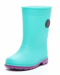 【SALE】【HI-TEC】HT KD051 GREEN SKORAIN II グリーン キッズ ハイテック 子供靴 長靴 レインブーツ アウトドア 雨 MINT PURPLE ミント パープルのサムネイル