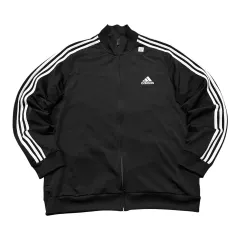 (即配) adidas 黒白 ブラック トラックジャージ