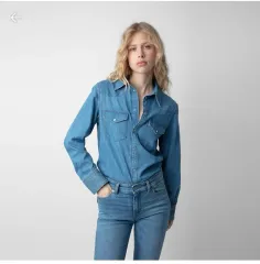 ZADIG&VOLTAIRE ザディグ・エ・ヴォルテール デニムシャツ Thelma Denim Strassのサムネイル