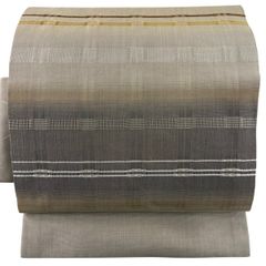 袋帯 秀品 長嶋成織物 落款 瀞金錦 本金箔 金色 六通 正絹 【中古