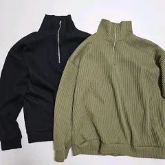 ゴージ ジップアップ トップス カーキ/ブラック まとめのサムネイル