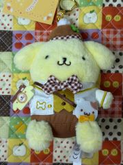 ポムポムプリンカフェ限定 制服 ボールチェーン ぬいぐるみ マスコット