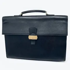 CELINE セリーヌ レザー ブリーフケース ビジネスバッグ 書類カバン 鞄 本革 ブラック 黒 メンズ  正規品 真贋鑑定済みのサムネイル