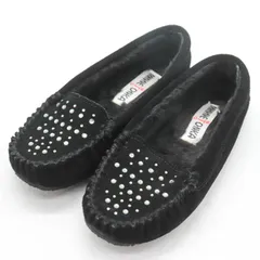 ミネトンカ モカシン シューズ スタッズ ボア ブランド 靴 黒 レディース 5サイズ ブラック Minnetonka 【中古】のサムネイル