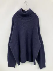 MUHET ミュエ ニット/セーター LL ネイビー ニット 無地 ミドル丈 長袖 タートルネック/ハイネック レディースのサムネイル