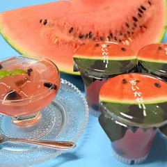 夏限定 つるや製菓 すいかゼリー 8個入り 4946535017792のサムネイル