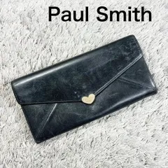Paul Smith ポールスミス 長財布 レター型 レザー ブラック ハートロゴ 