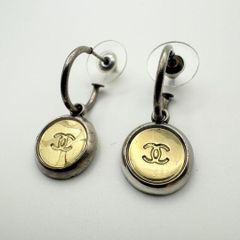 CHANEL シャネル フープ ピアス ヴィンテージ シルバー ココマーク