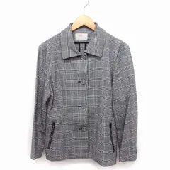 ユキトリイ YUKI TORII グレンチェック ステンカラー ジャケット シングル M グレー /FT41のサムネイル